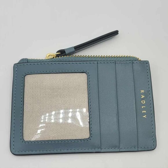Radley London Puffy Small Zip Top Coin Purse New Blue NWT NEW - Picture 5 of 8